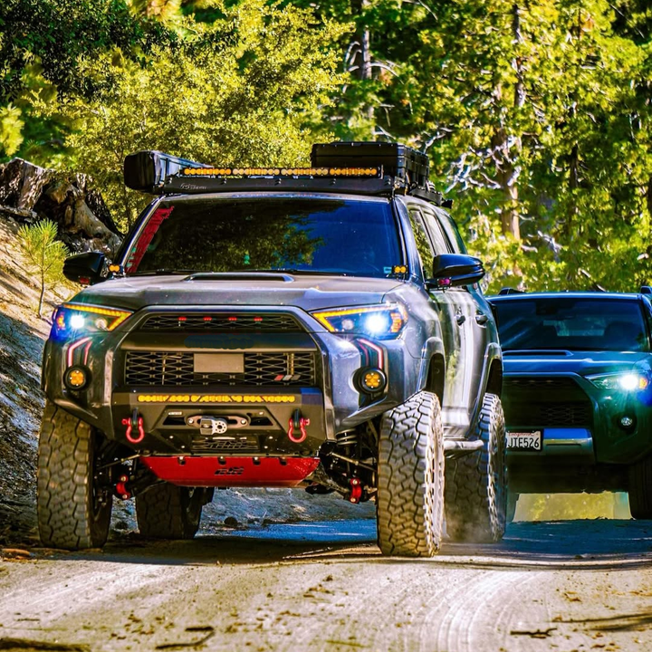 Aspire Auto Accessories LED DRL Fog Light Fang Bezel Kit for 4Runner (2014-2024)