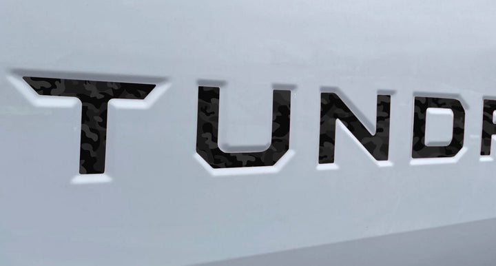 TVD Vinyl Decals Black Shadow Camo Vinyl Decals Letter Inserts for Tailgate Tundra (2022+)