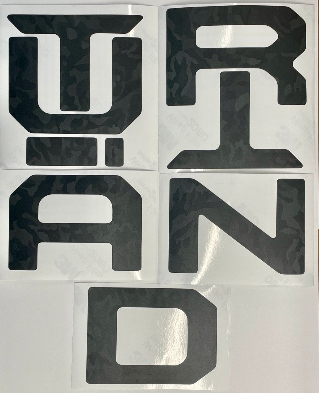 TVD Vinyl Decals Black Shadow Camo Vinyl Decals Letter Inserts for Tailgate Tundra (2022+)