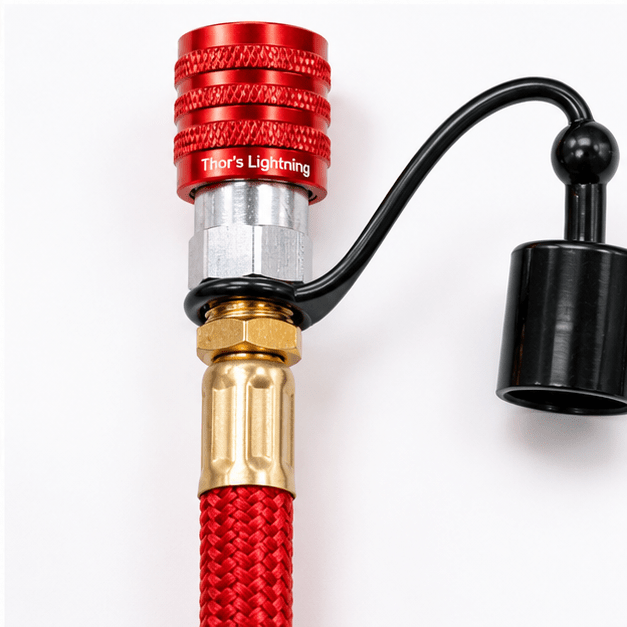 Thor’s Lightning Rapid 4-Tire Air System | 300 PSI StrikeShield™ Braided Hose