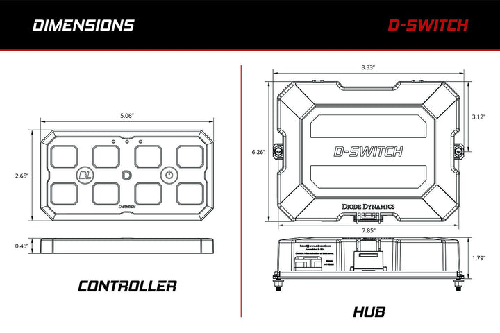 Diode Dynamics D-Switch Hub Mounting Kit for 4Runner (2025+)