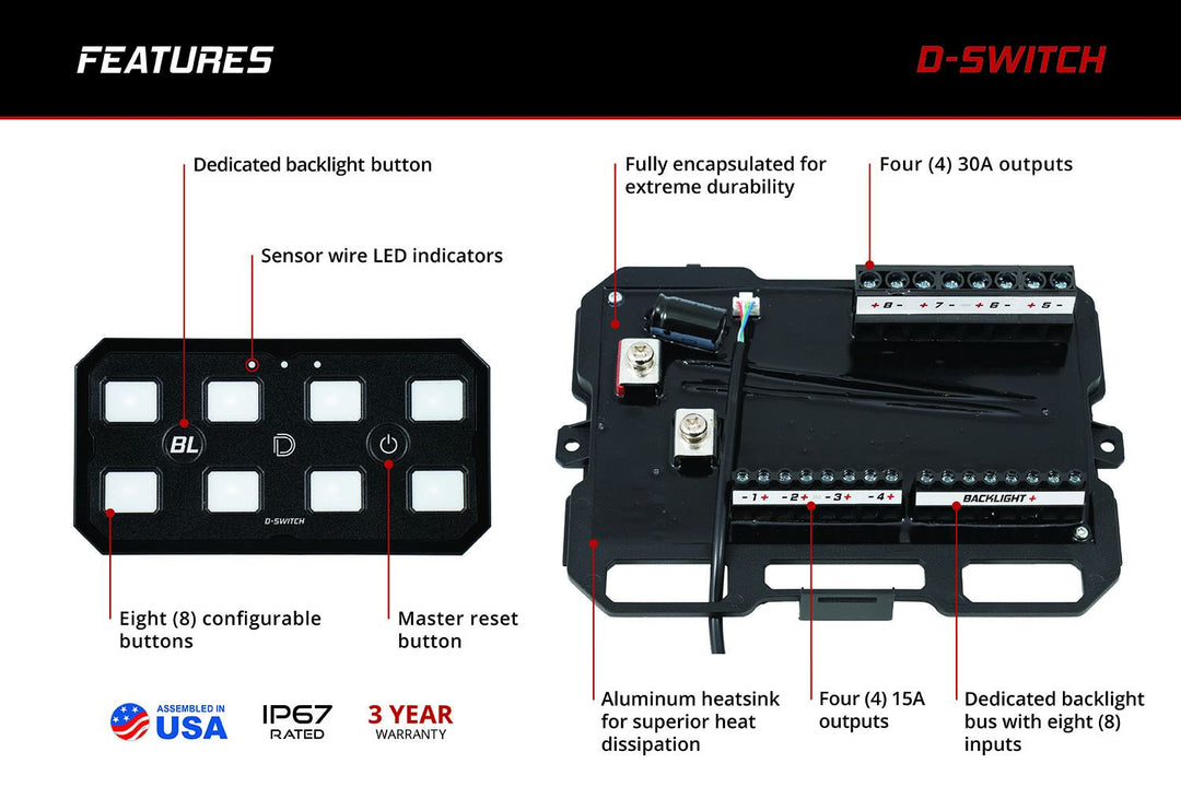 Diode Dynamics D-Switch Hub Mounting Kit for Tundra (2022+)