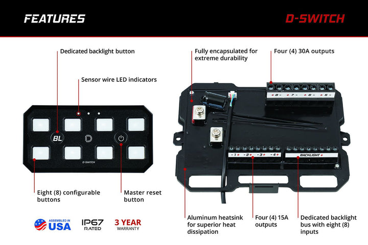 Diode Dynamics D-Switch Hub Mounting Kit for Tacoma (2024+)