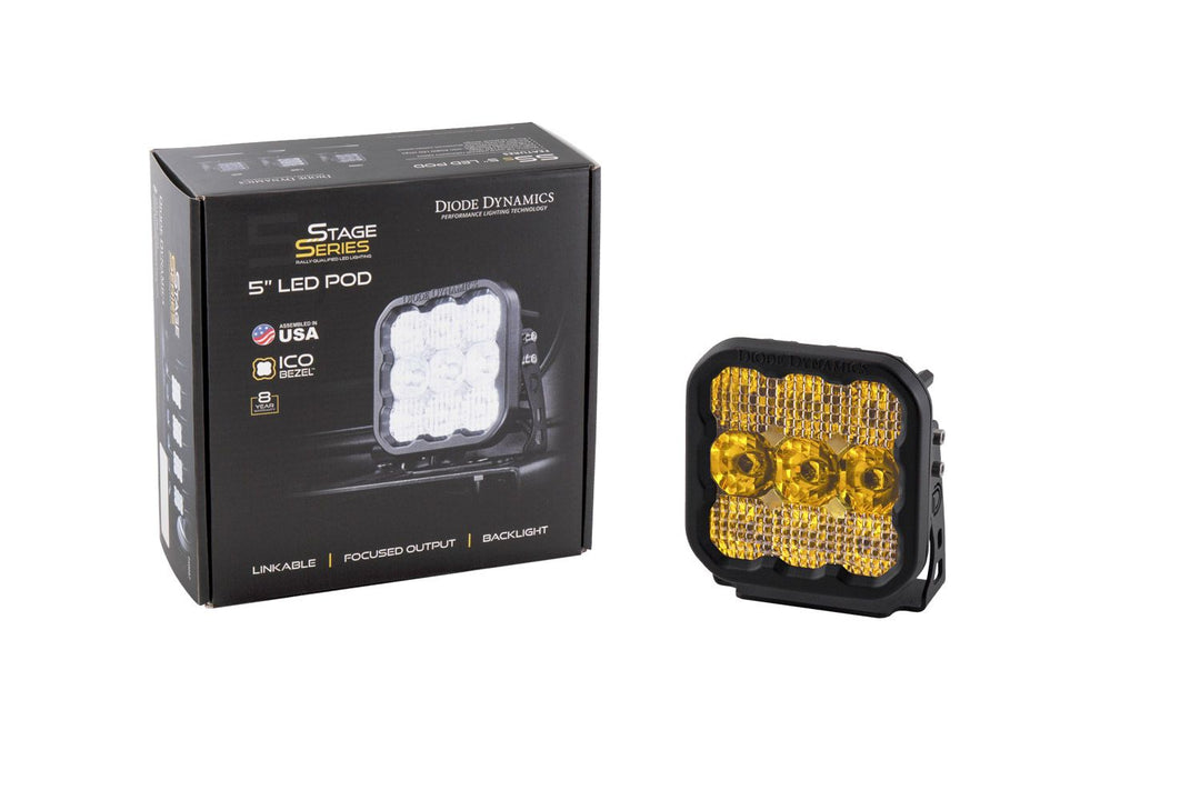 Diode Dynamics SS5 Yellow LED Pod (one)