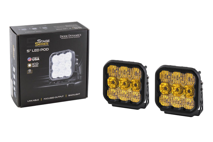 Diode Dynamics SS5 Yellow LED Pod (pair)