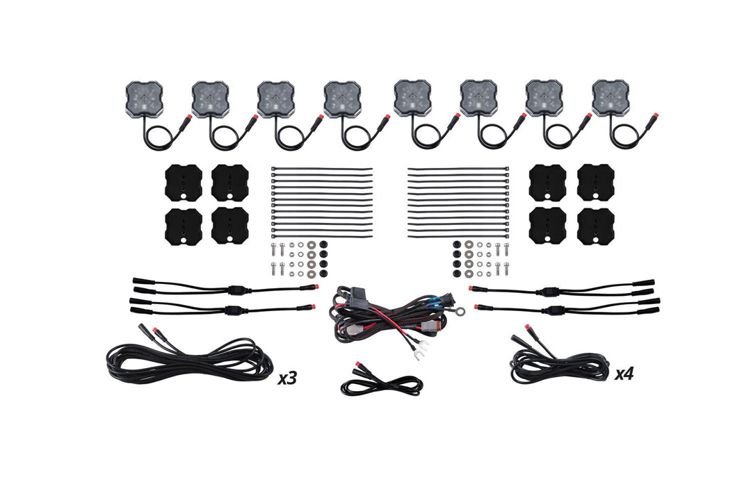 Diode Dynamics Stage Series RGBW LED Rock Light Kit (8-pack)