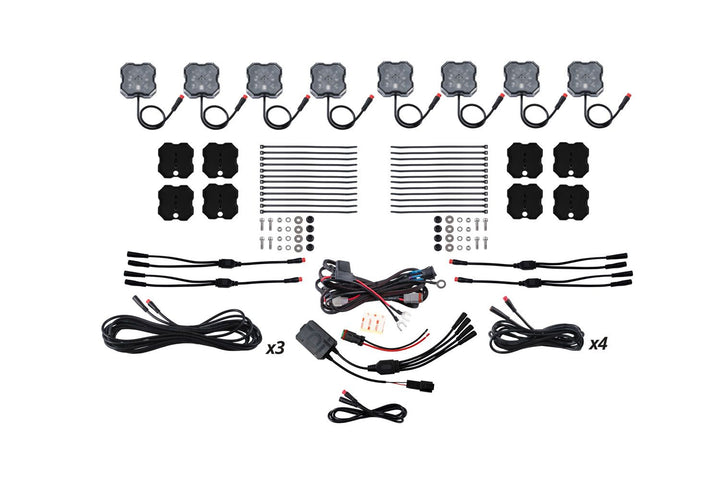 Diode Dynamics Stage Series RGBW LED Rock Light Kit (8-pack)