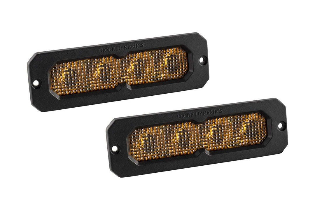 Diode Dynamics SS6 Yellow Flush Mount LED Light Bar (pair)