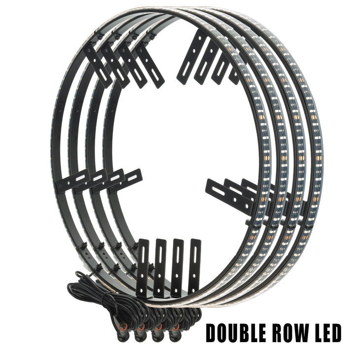 LED Illuminated Wheel Rings - Single / Double Row LED