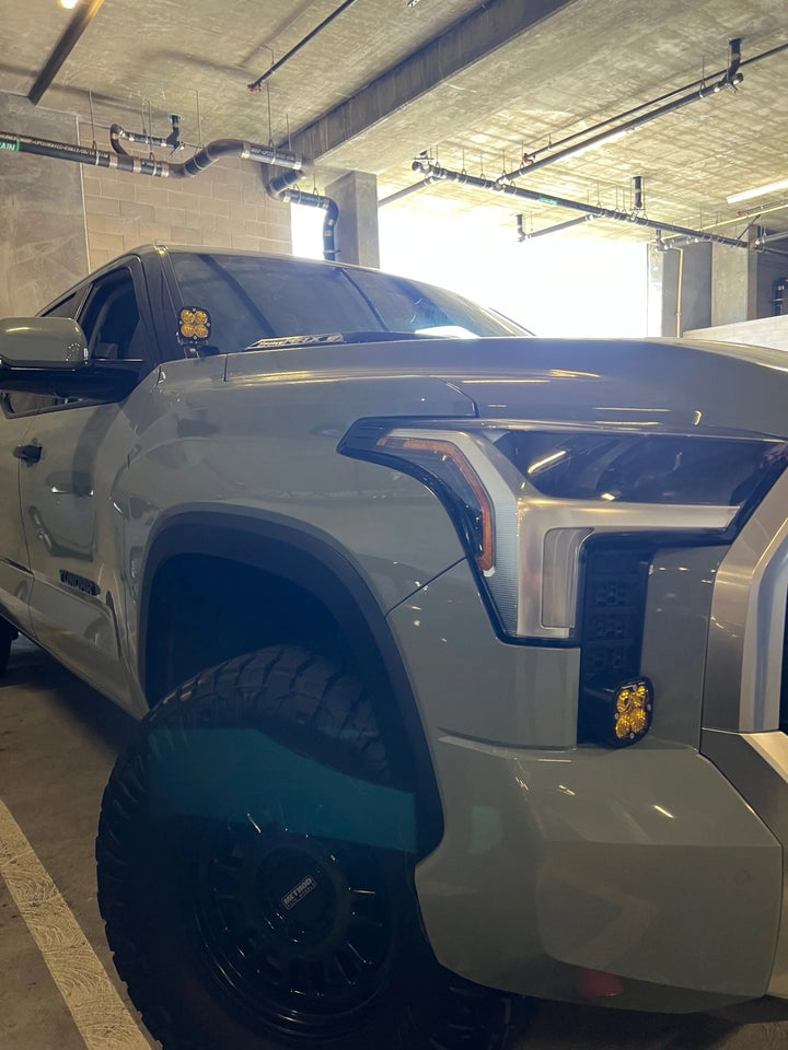 Baja 686 Industries LLC Led vent cover (ASA Matte Black) Baja Designs Squadron for Tundra (2022+)