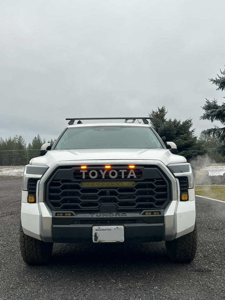 Baja 686 Industries LLC Led vent cover (ASA Matte Black) Baja Designs Squadron for Tundra (2022+)