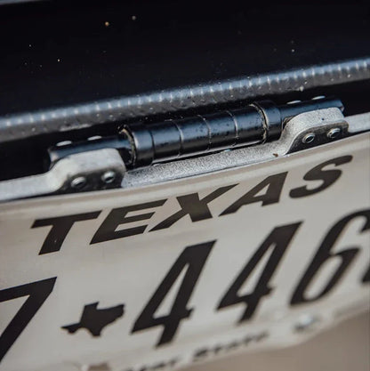 DRT Fabrication Flip up license plate bracket