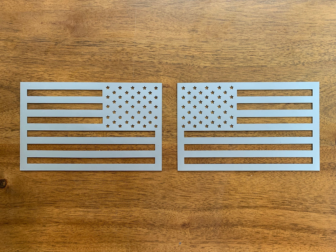 Tactilian American Flag Magnets - Metallic Grey