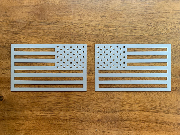 Tactilian American Flag Magnets - Metallic Grey
