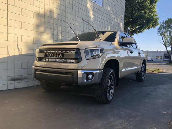 Cali Raised LED 42" Hidden Grille Curved LED Light Bar Brackets Kit for Tundra (2014-2021)