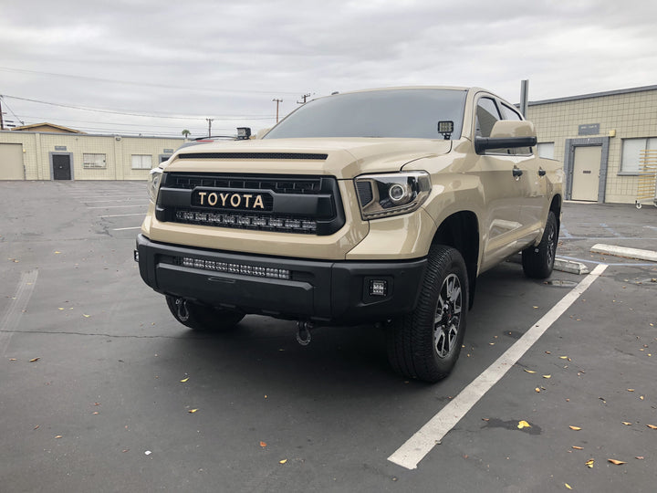 Cali Raised LED 32" Lower Bumper Hidden LED Light Bar Brackets Kit for Tundra (2014-2021)