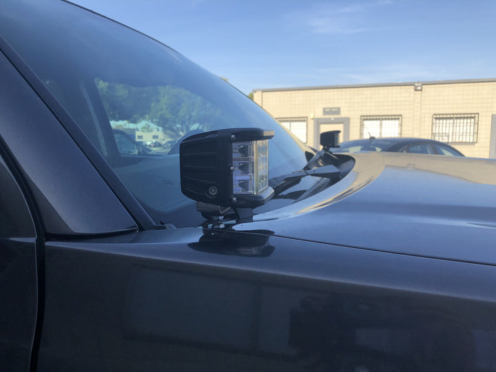 Cali Raised LED Low Profile Ditch Light Brackets Kit For Tacoma (2016-2023)