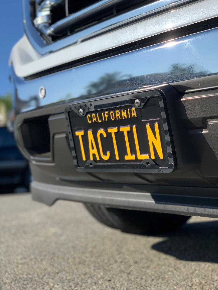 Tactilian Silicone American Flag License Plate Frame - Anti-Rattle, Anti-Scratch