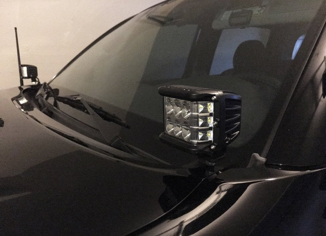 Cali Raised LED Low Profile Ditch Light Brackets Kit For Tundra (2014-2021)