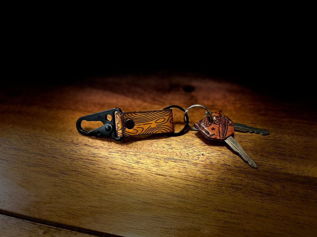 Tactilian Leather Clip Keychain Handmade