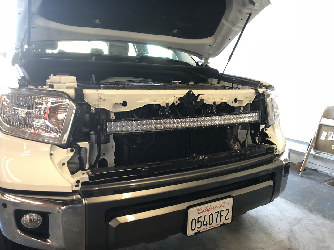 Cali Raised LED 42" Hidden Grille Curved LED Light Bar Brackets Kit for Tundra (2014-2021)
