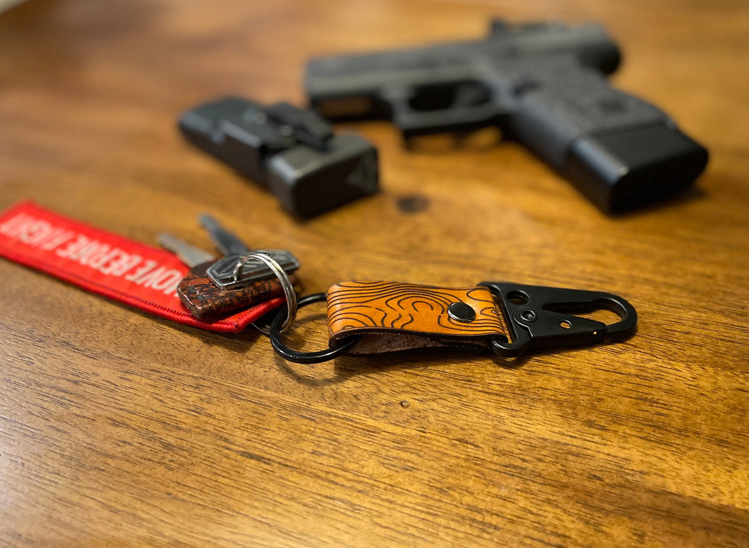 Tactilian Leather Clip Keychain Handmade