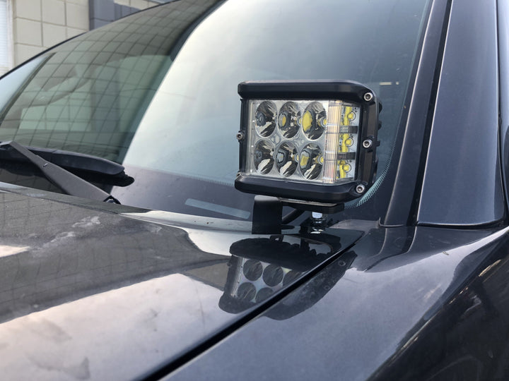Cali Raised LED Low Profile Ditch Light Brackets Kit For Tacoma (2016-2023)