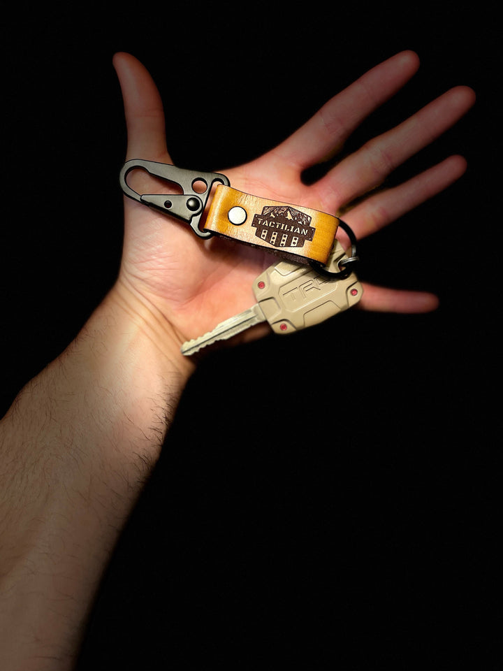 Tactilian Leather Clip Keychain Handmade