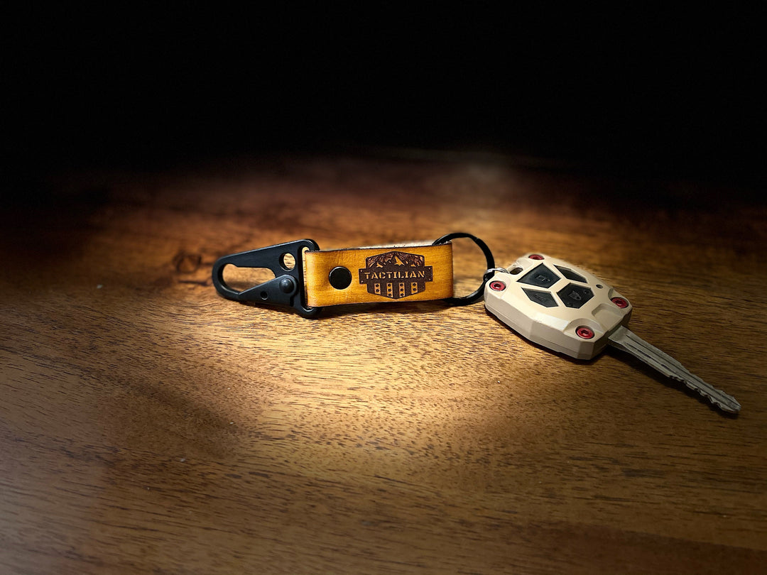Tactilian Leather Clip Keychain Handmade