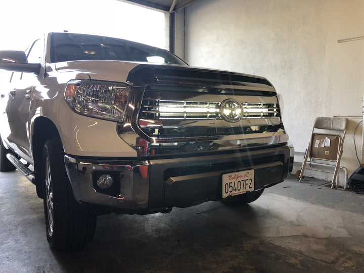 Cali Raised LED 42" Hidden Grille Curved LED Light Bar Brackets Kit for Tundra (2014-2021)