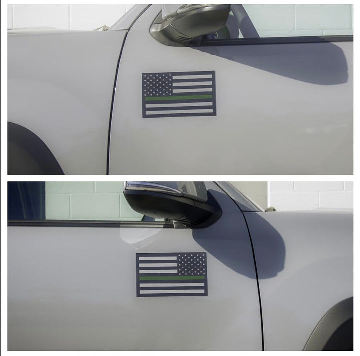 Tactilian American Flag Vehicle Magnets - Black (Best-Seller)