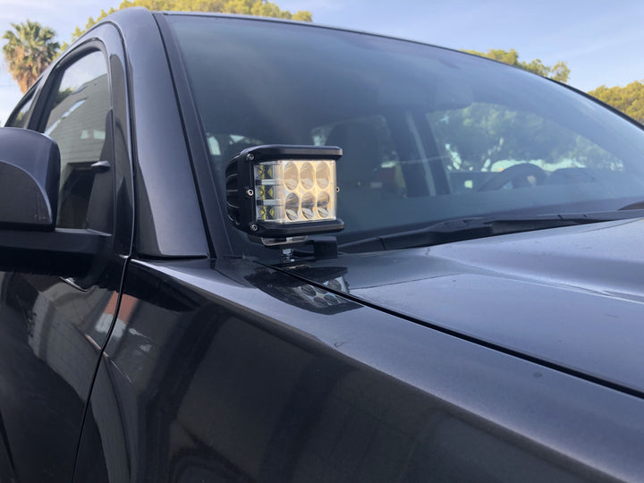 Cali Raised LED Low Profile Ditch Light Brackets Kit For Tacoma (2016-2023)