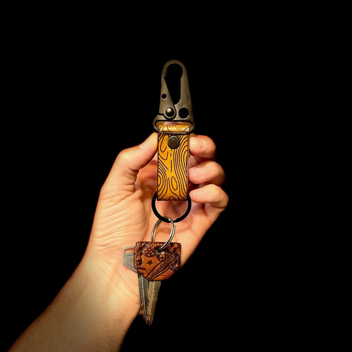 Tactilian Leather Clip Keychain Handmade