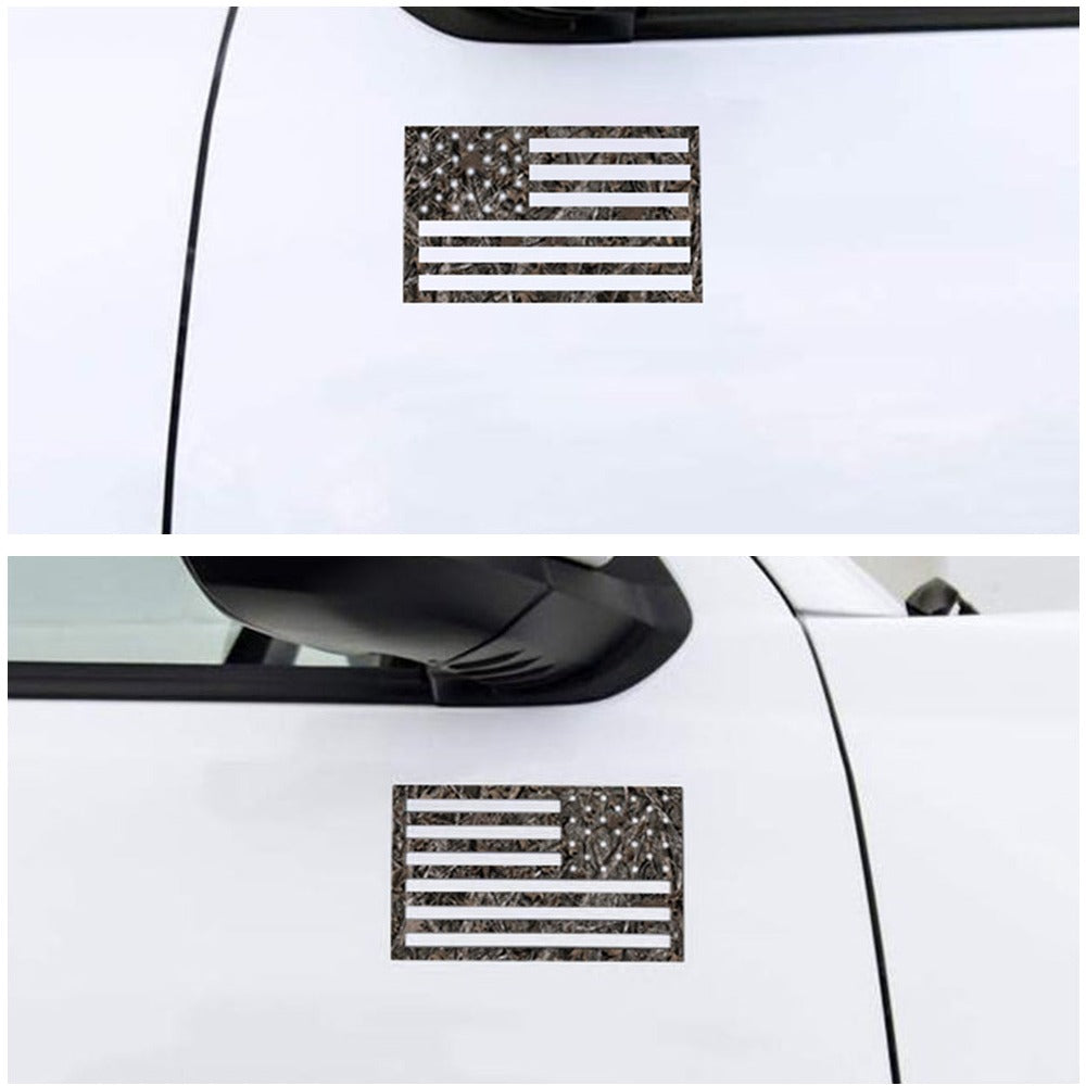Tactilian Woodland Ghost Camo American Flag Magnets - Camouflage