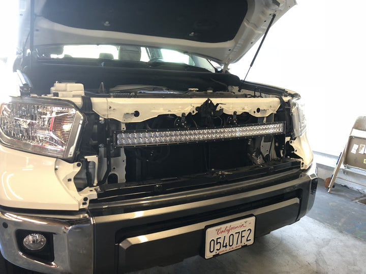 Cali Raised LED 42" Hidden Grille Curved LED Light Bar Mounting Brackets for Tundra (2014-2021)