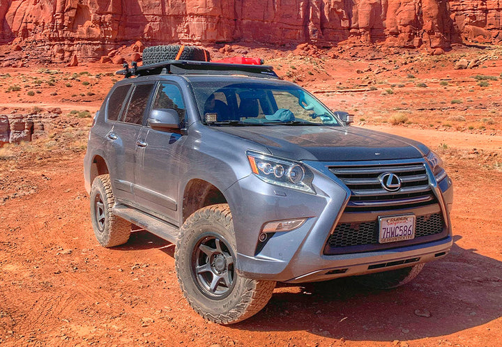 Cali Raised LED Low Profile LED Ditch Light Brackets Kit For GX460 (2010-2022)