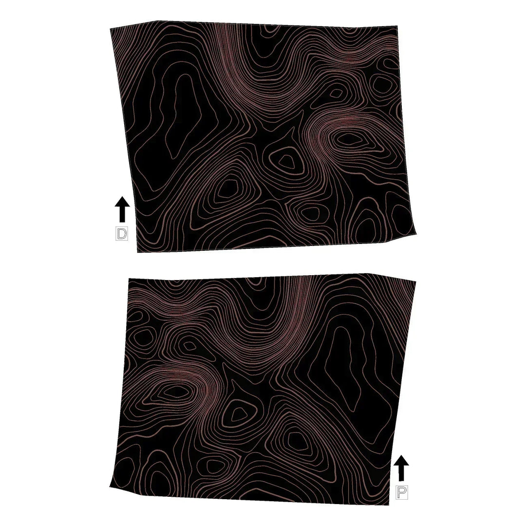 StickerFab Topographic REAR Door Armrest Panel Protection for 4Runner (2025+)