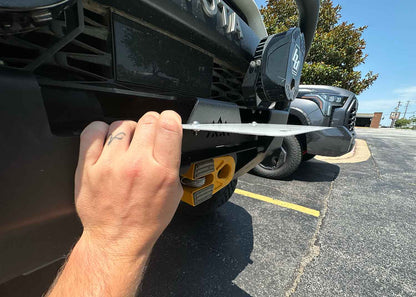 Backwoods Adventure Mods Flip Up Front License Plate Holder - Hawse Fairlead