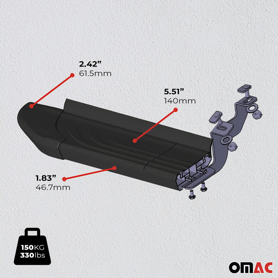 OMAC USA Running Boards Side Steps Black for Rav4 (2013-2018)