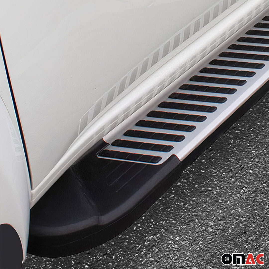 2019-2025 Toyota RAV4 Hybrid Running Boards Side Steps Silver & Black