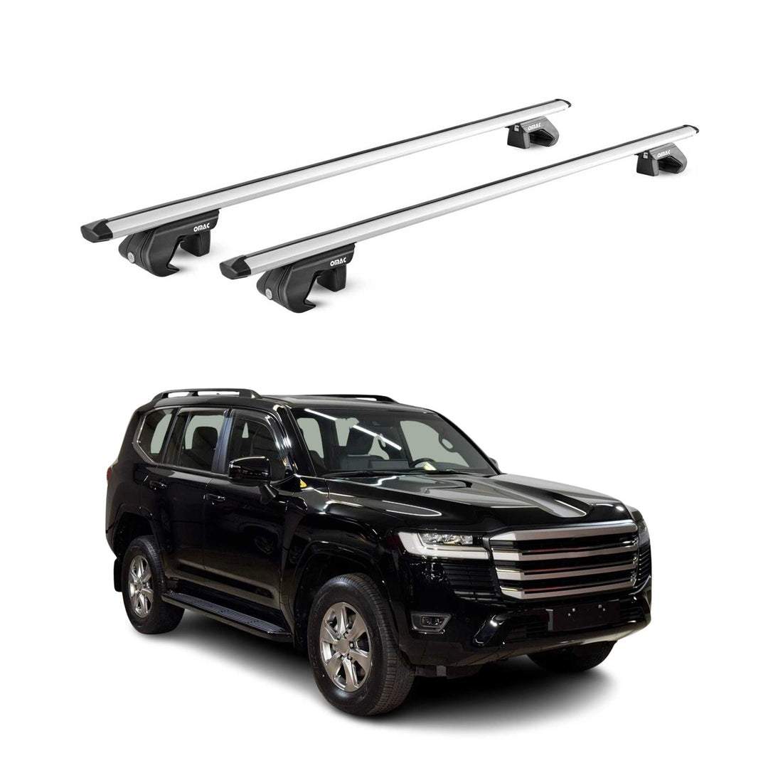 2024-2026 Toyota Land Cruiser J250 Roof Rack Cross Bars Carrier Silver