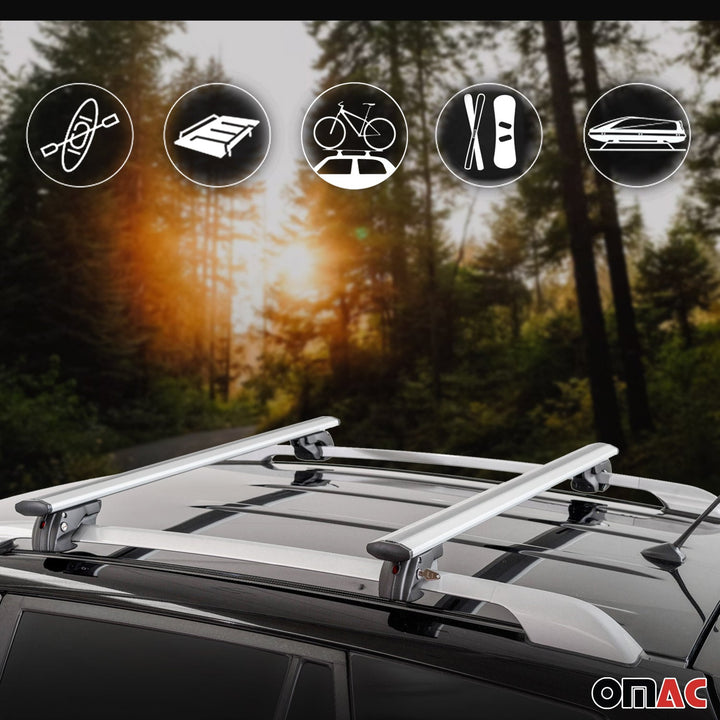 2019-2025 Toyota RAV4 Roof Rack Cross Bars Silver