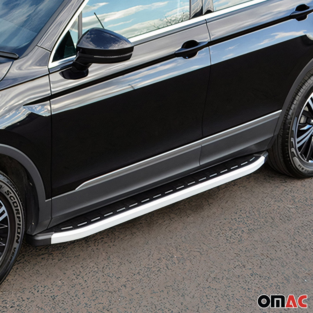 2019-2025 Toyota RAV4 Hybrid Running Boards Side Steps Silver & Black