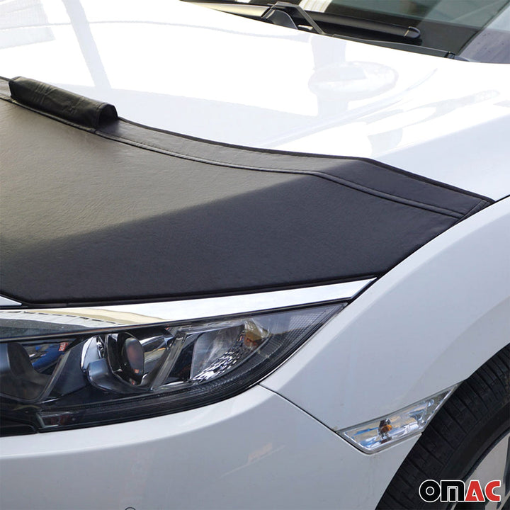 OMAC USA Car Bonnet Mask Hood Bra Black 1 Pc for RAV4 (2001-2005)