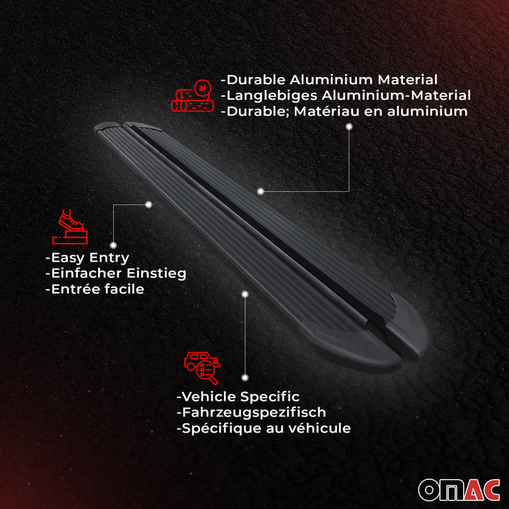 2013-2018 Toyota RAV4 Running Boards Side Steps Black