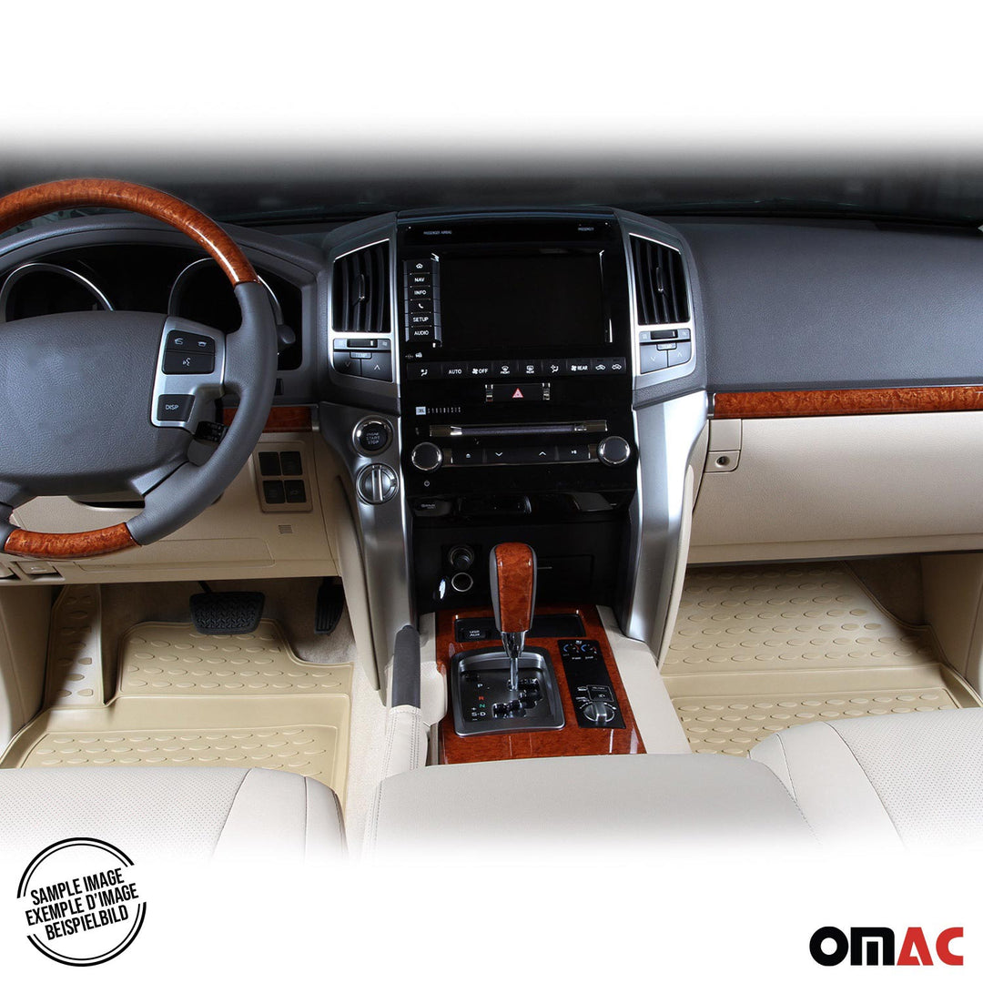 2006-2012 Toyota RAV4 Long Floor Mats Liners Full Set All Weather Beige