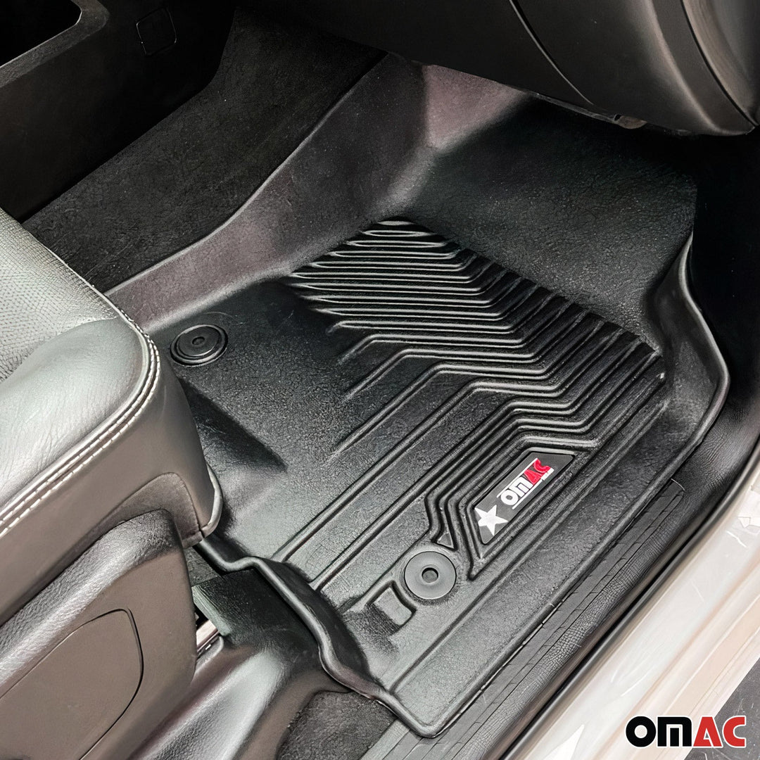 2022-2026 Toyota Tundra Premium Floor Mats Liners First and Second Row Set Black