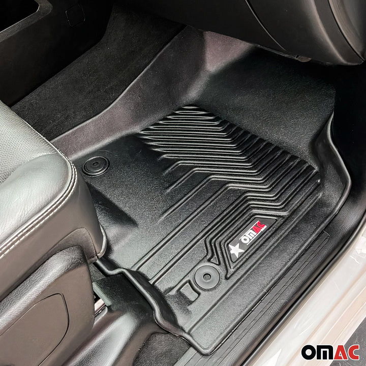 2022-2026 Toyota Tundra Premium Floor Mats Liners First and Second Row Set Black