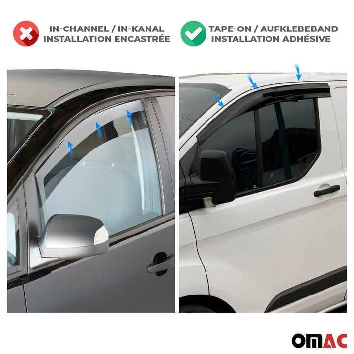 2019-2025 Toyota RAV4 Window Visor Vent Rain Deflector 4Pcs Smoke