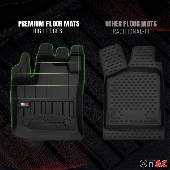 2019-2025 Toyota RAV4 Hybrid Premium Floor Mats Liners Full Set All Weather Heavy Duty